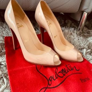 Christian Louboutin Nude Peep Toe Pumps